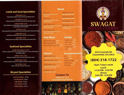 Online Menu of Swagat Indian Cuisine Restaurant, Chesterfield, Virginia ...