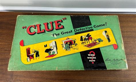 Vintage 1950 Parker Brothers CLUE the Great Detective - Etsy