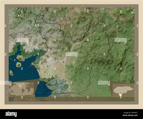 Choluteca, department of Honduras. High resolution satellite map ...