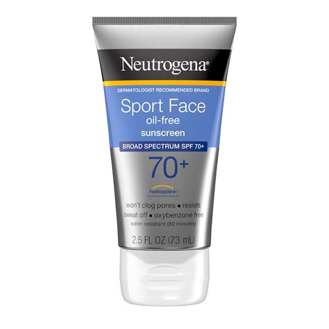 Buy Neutrogena Sport Face Sunscreen, Broad Spectrum Sunblock SPF 70 ...