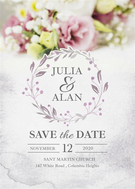 20 Free Wedding Invitation Template Cards - Printable And Editable PSD