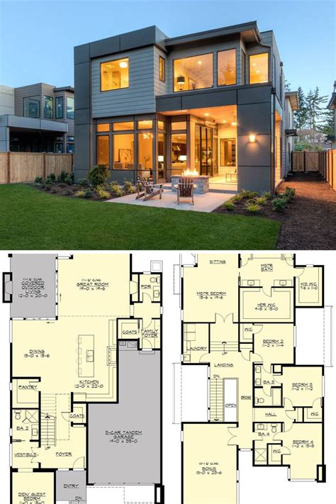 Modern 2 Storey House Designs And Floor Plans