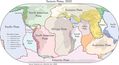 New Understanding of Earth’s Architecture: Updated Maps of Tectonic Plates