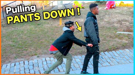 (Insane) PULLING STRANGER'S PANTS DOWN !! - YouTube