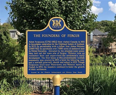 The Founders of Fergus Historical Marker