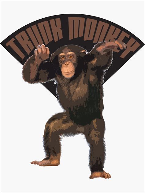 "Trunk Monkey" Sticker for Sale by Gorbachev69 | Redbubble