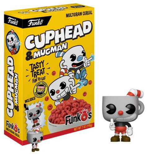 FunkOs Cuphead Exclusive 7 Ounce Breakfast Cereal Yellow Box, Cuphead ...