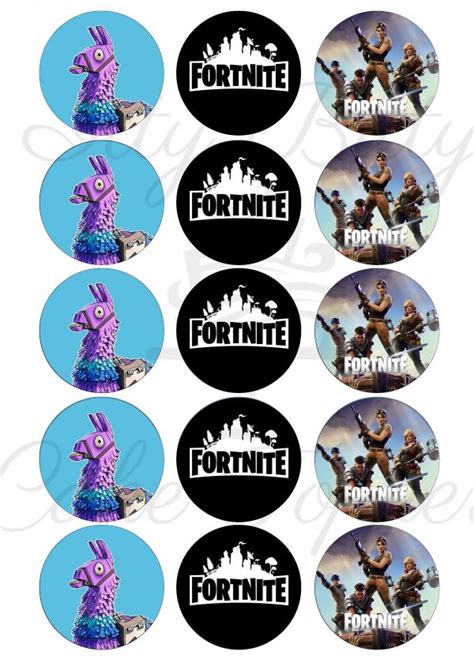 FORTNITE Cupcake / Cookie Toppers - Itty Bitty Cake Toppers