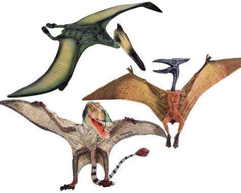 Buy Gemini&Genius3pcs Pterodactyl Action Figures Realistic Flying ...