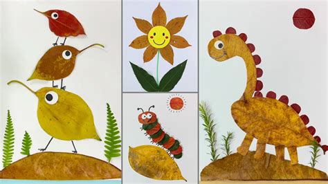 Beautiful Leaf Craft Ideas for Kids - Leaf Art | Stunning Leaf Crafts ...