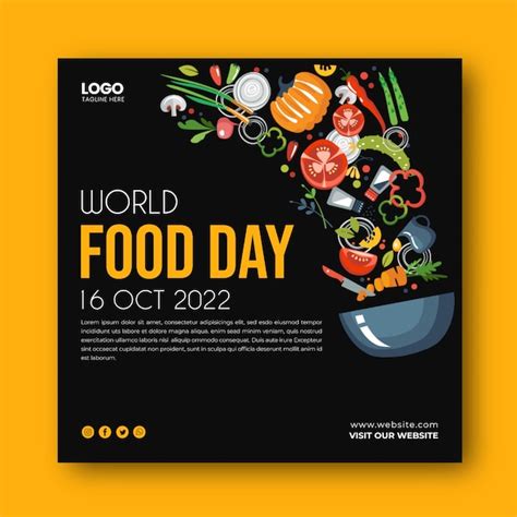 Premium PSD | World food day poster and banner psd template