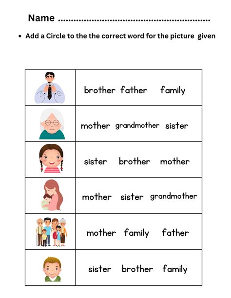 Family Members Flashcards & Worksheets. Vocab & activity games for kids ...