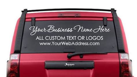 Custom Car Window Decals Business Logos Custom Business - Etsy