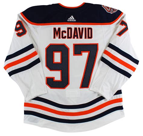 Connor McDavid Game Worn Game Worn Edmonton Oilers Jersey :: 10-6-2018 ...