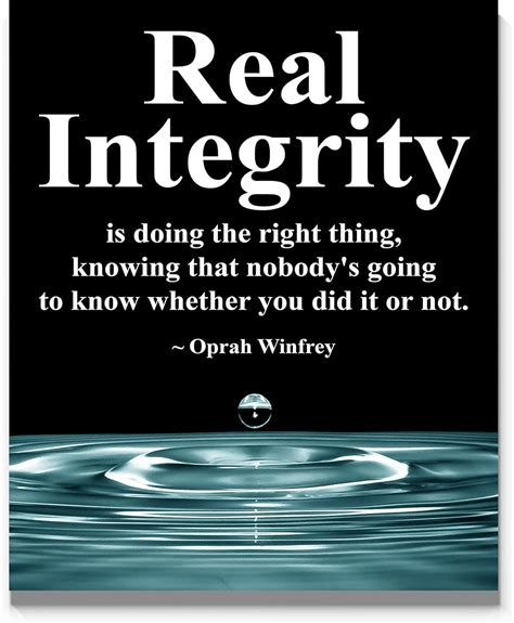 Amazon.com: Real Integrity Oprah Winfrey Saying Wall Art 11"x14 ...