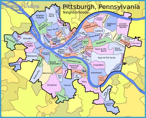 Pittsburgh Map - TravelsFinders.Com