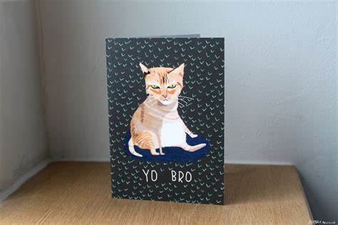 Yo Bro Funny Cat Card Cc104 - Etsy