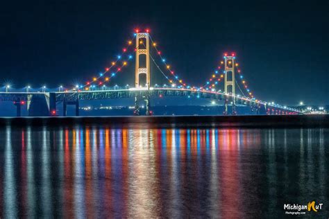 Mackinac Bridge at Midnight | A calm night at Mackinac Bridg… | Flickr