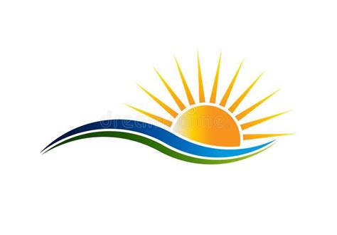 Sun and Sea Wave Logo Vector Illustration #sun #solarpanel #energy # ...