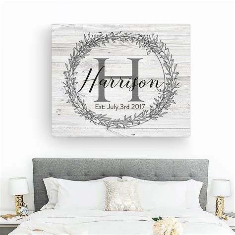 Custom Monogram Sign - Bedroom Wall Decor