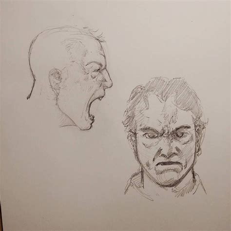 Facial expression practice... Anger #Art #Portrait #Face #Anger #Man # ...