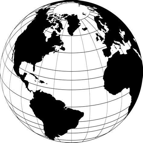 Globe Vector Black And White at Vectorified.com | Collection of Globe ...