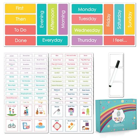 Buy Visual Schedule for Kids with Autism | Daily Routine Chart for Kids ...