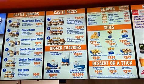 Menu for White Castle (3411 S Las Vegas Blvd Las Vegas , 89109)