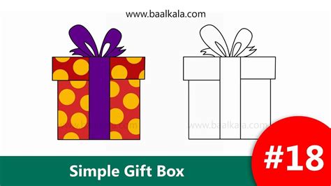 Gift Box Drawing Step By Step - How To Draw A Gift Box For Kids ...