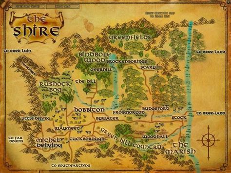 Map of The Shire (Lord of the Rings)