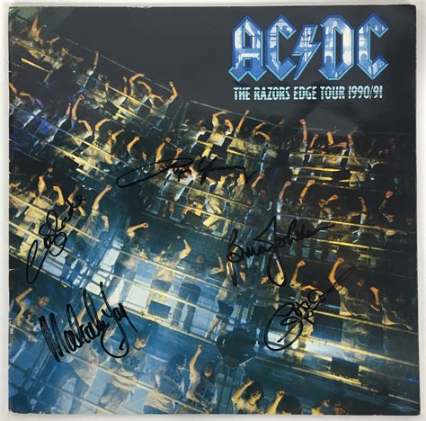 Lot Detail - AC/DC Group Signed "The Razors Edge" 12" Tour Program ...