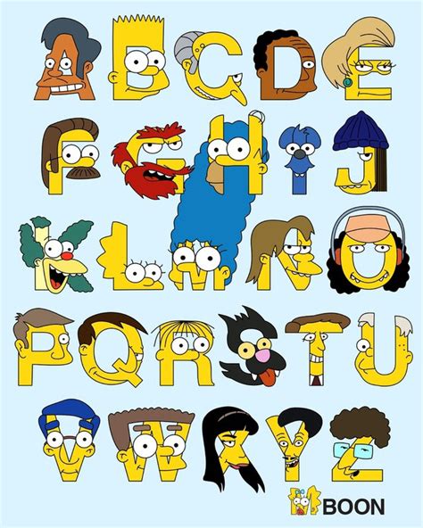 THE SIMPSONS Inspired Alphabet Art — GeekTyrant