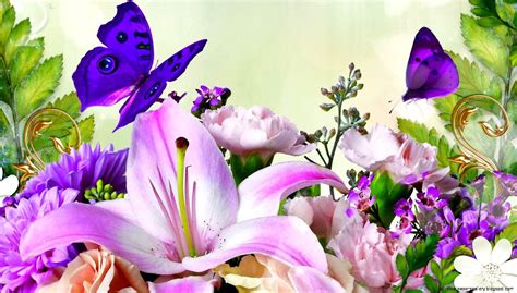 Spring Flowers And Butterflies | Wallpapers Gallery