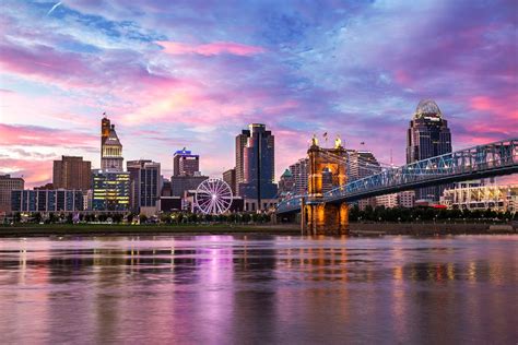 Cincinnati Skyline Photo Cincinnati Sunset | Etsy