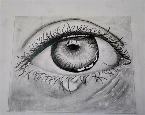 Crying Eye Drawing by Faakhir Khurram | Saatchi Art