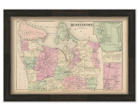 Huntington, New York 1873 Map, Replica and GENUINE ORIGINAL - Etsy