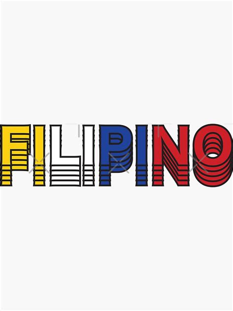 "Repeating Filipino Sticker" Sticker for Sale by gmac220 | Redbubble