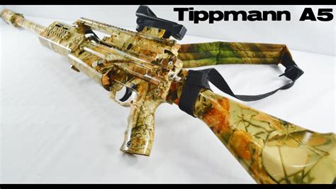 Crazy Long Sniper Shot Tippmann A5 Hydro Dipped 18" Barrel Modded Apex ...