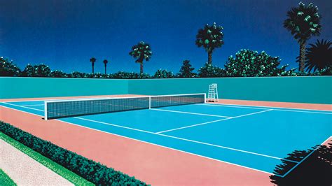 Tennis Court by Hiroshi Nagai [3840×2160] – gogambar