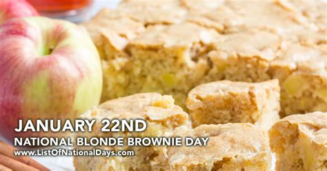 NATIONAL BLONDE BROWNIE DAY