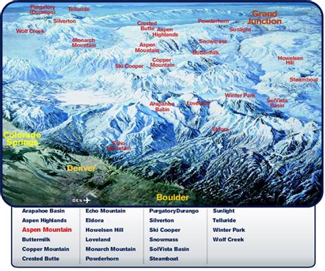 Map Of Colorado Ski Areas | Images and Photos finder