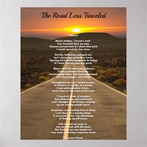 The Road Less Traveled with poem "Choices" Poster | Zazzle