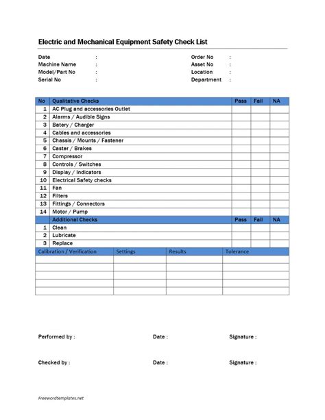 Equipment Commissioning Checklist Template | Free Download