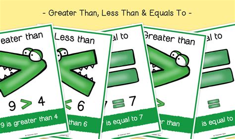 Visual Cards: Greater Than, Less Than, Equals Signs (Crocodiles) | KS1 ...