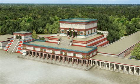 Temple of Warriors and complex of 1000 columns in Chichen Itza ...