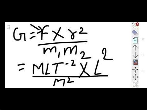 Dimensional Formula for Gravitational constant #Gravitationalconstant ...