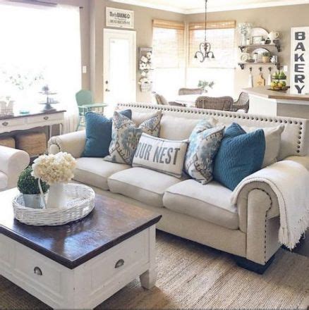 Super farmhouse living room blue couch Ideas #farmhouse | Modern ...