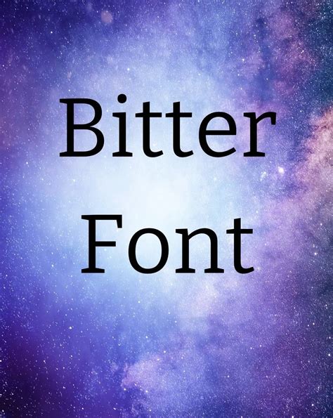 Bitter Font Free Download