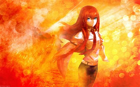 壁纸 : 动漫女孩, 红, Makise Kurisu, 命运石之门, 颜色, 截图, 电脑壁纸 2560x1600 - msmsine ...