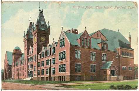 Hartford Public High School, 1910's postcard. (Wow.) : r/Connecticut